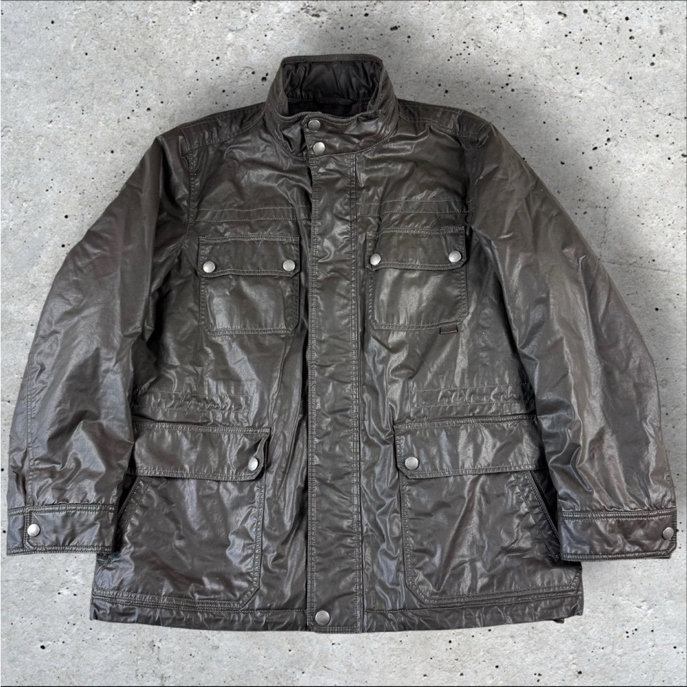 Coach Waterproof Wyatt Field Jacket Men’s Size M Brown Lined Car Coat